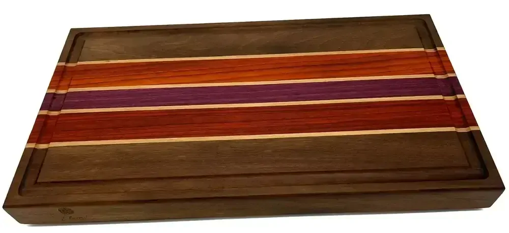Dřevěné prkénko z exotického dřeva 280 x 490 x 42 mm